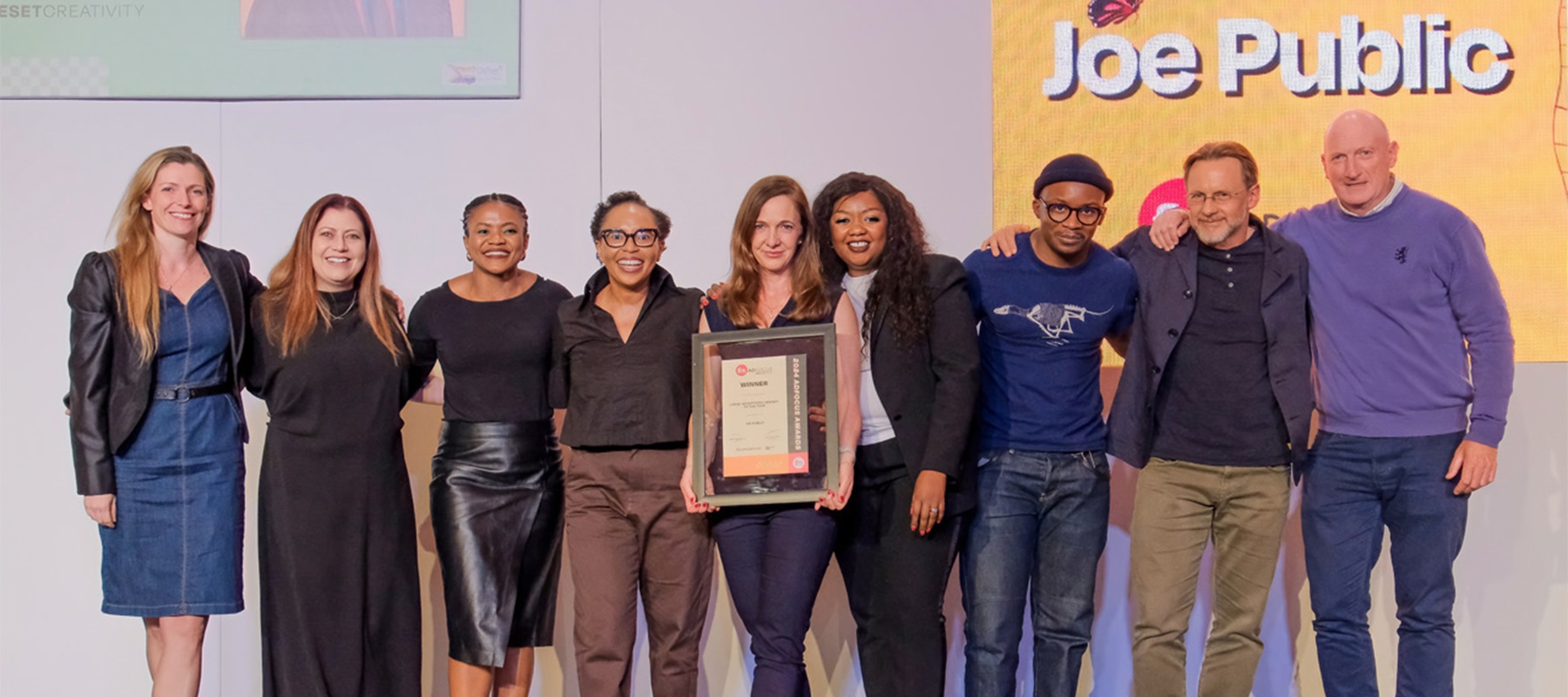 Joe Public wins Large Agency and Transformation Award at the 2024 Adfocus Awards